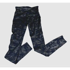 Spanx Camo Leggings Women's sz (S) Black Gym Workout Faux Leather